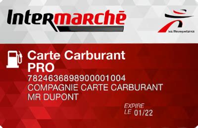 carte carburant intermarché pro.
